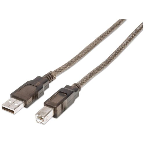 Extensión Activa USB-A 2.0 11m Manhattan 510424, 480Mbps Color Plata