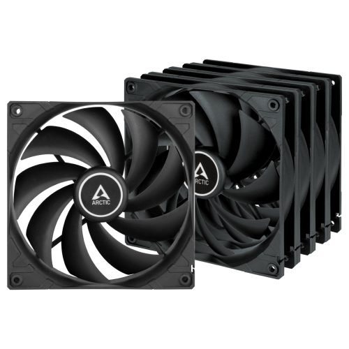 Kit de 5 Ventiladores 140mm Arctic F14, 1350 RPM, Color Negro