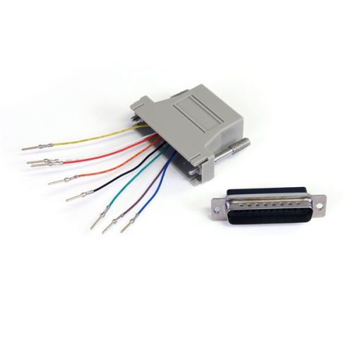 Adaptador Convertidor Modular Serial DB25 a RJ45 Macho a Hembra, Startech GC258MF