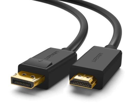 Cable Adaptador de Video 1.5m DisplayPort a HDMI Ugreen 10239, 4K 30Hz, 1080p 60Hz, Color Negro