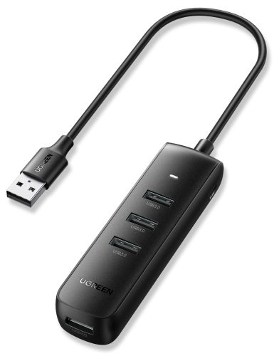HUB UGREEN usb 3.0 a 4 puertos usb, color negro, 10915