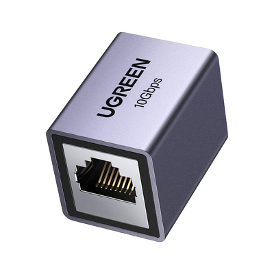 Cople Extensor RJ45 10 Gigabit Ugreen 15117, Compatibilidad hasta Cat8, Blindado, Hasta 100m