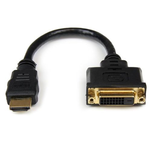 Adaptador de Video HDMI a DVI-D (24+1) 20cm Startech, Hasta 1920x1200, Chapado en Oro. HDDVIMF8IN
