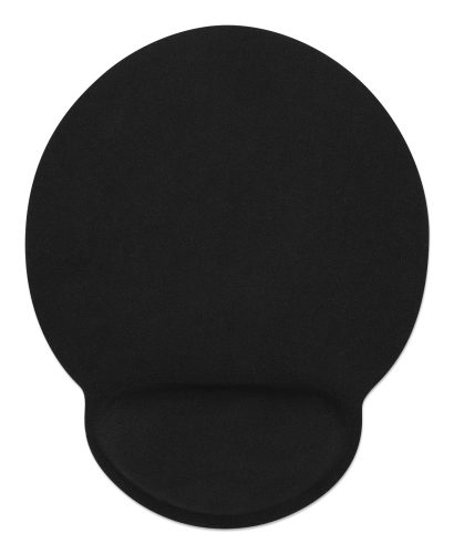MousePad Manhattan con Descansa Muñecas 434362, Micro Texturada, 200mm x 240mm x 4mm, Color Negro