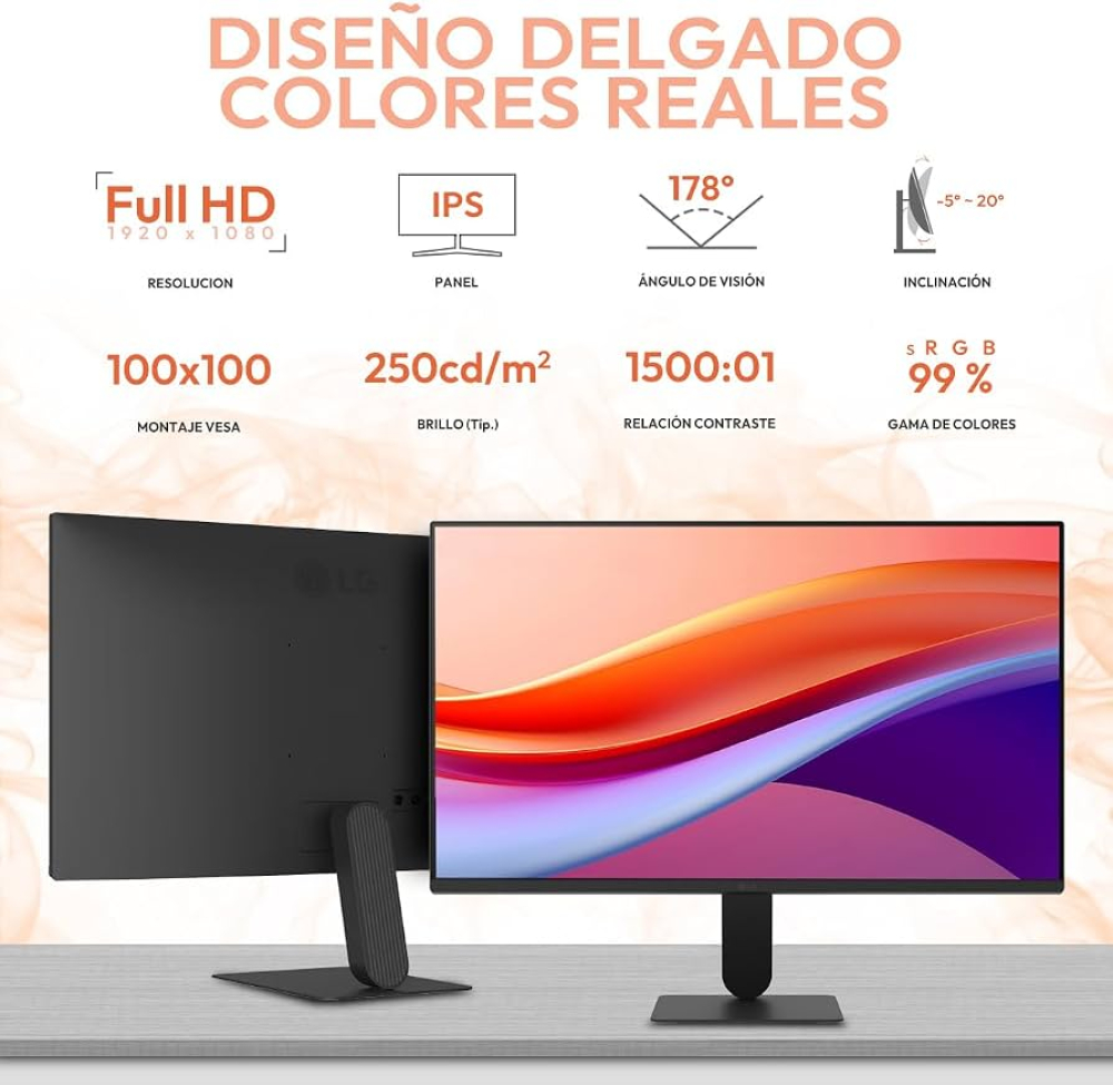 Monitor LG 24U411A LCD 23.8 pulgadas Full HD FreeSync 120Hz HDMI Negro