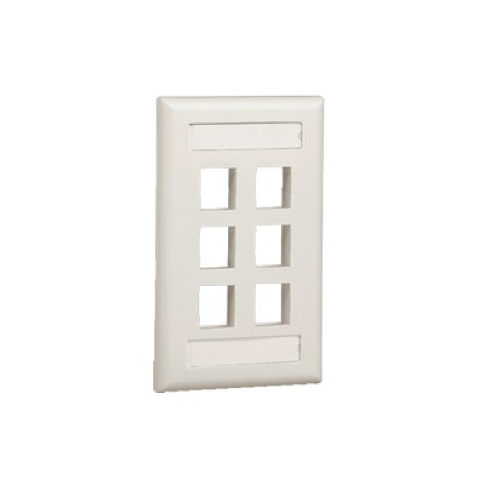Placa de pared Panduit 6 puertos blanco NK6FWHY