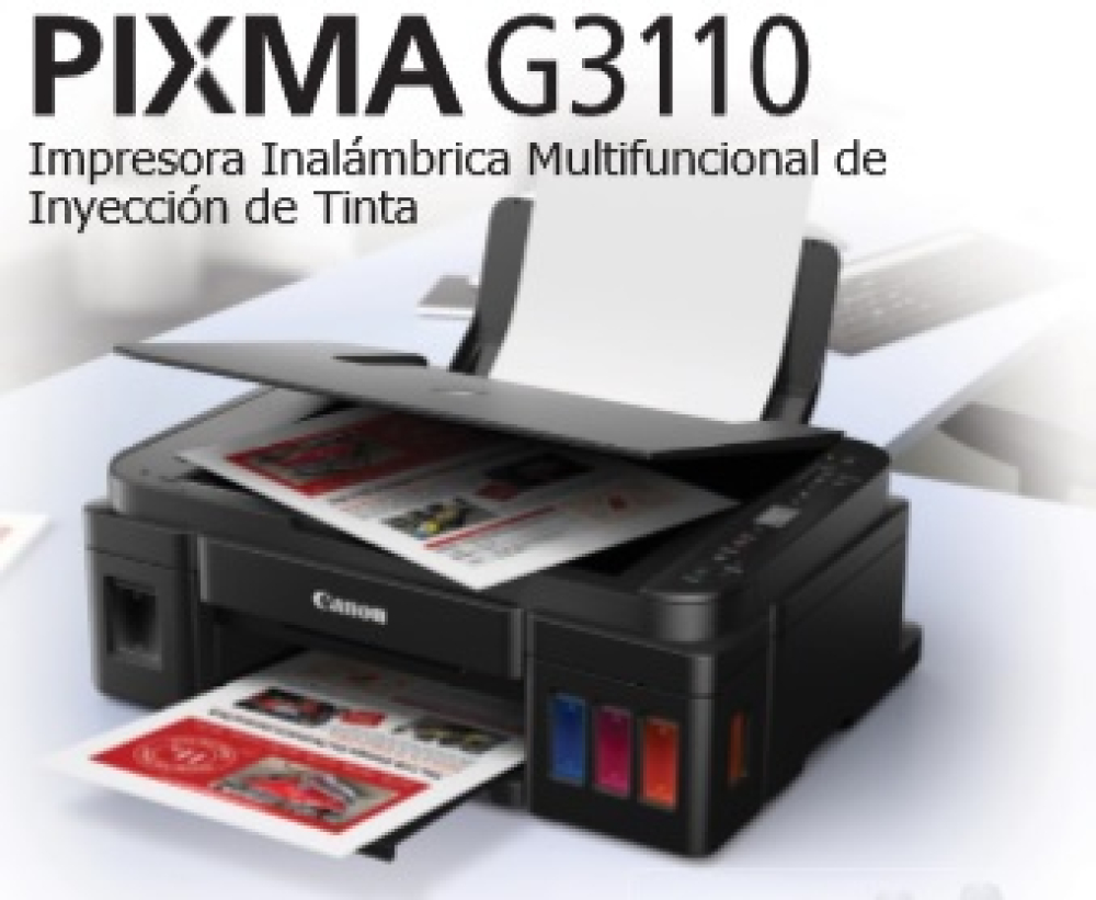 Multifuncional Canon PIXMA G3110, Color, Inyección, Tanque de Tinta Continua, Print/Scan/Copy