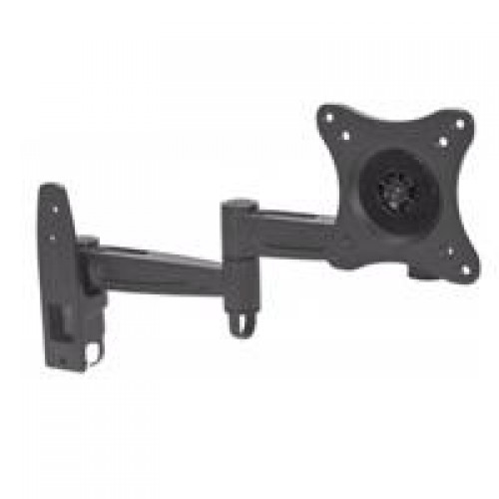 Soporte Articulado de pared para Monitor, Manhattan 423670, de 13" a 27", hasta 15kg, VESA 100x100 Max, Color Negro