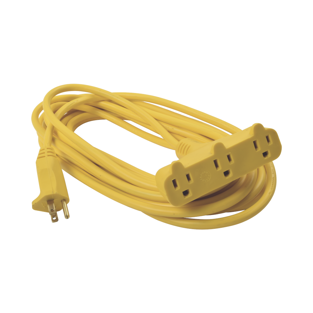 EXTENSION ELECTRICA TRIPLE TIPO ABANICO DE USO RUDO ATERRIZA SURTEK SYS-136050 8METROS