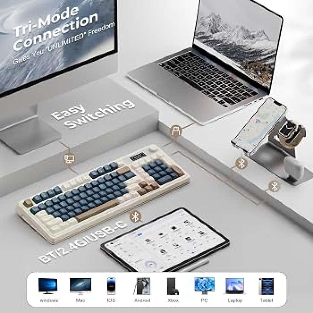 Teclado AULA S99PRO Retro Gray