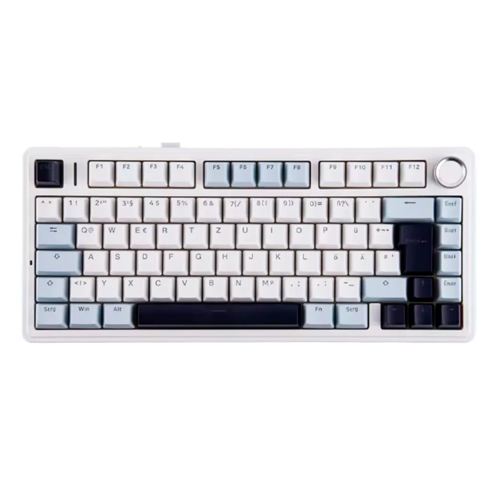 Teclado Mecánico Alámbrico AULA F75, 75%, USB-C, Hot Swap, Switches Pink Lineales, Color Blanco/Azul, Inglés - imagen 1