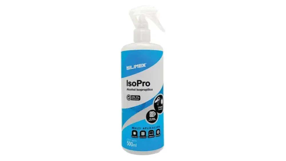 Alcohol Isopropilico Silimex, Envase 500ml, Limpieza de Componentes Electrónicos - imagen 2