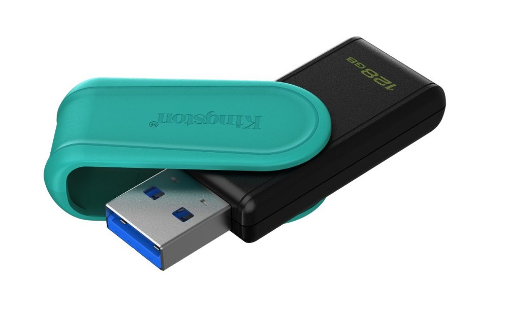 Memoria USB-A 128GB Kingston DataTraveler Exodia S, USB 3.2 Gen 1, Plastico, Color Negro/Turquesa - imagen 1