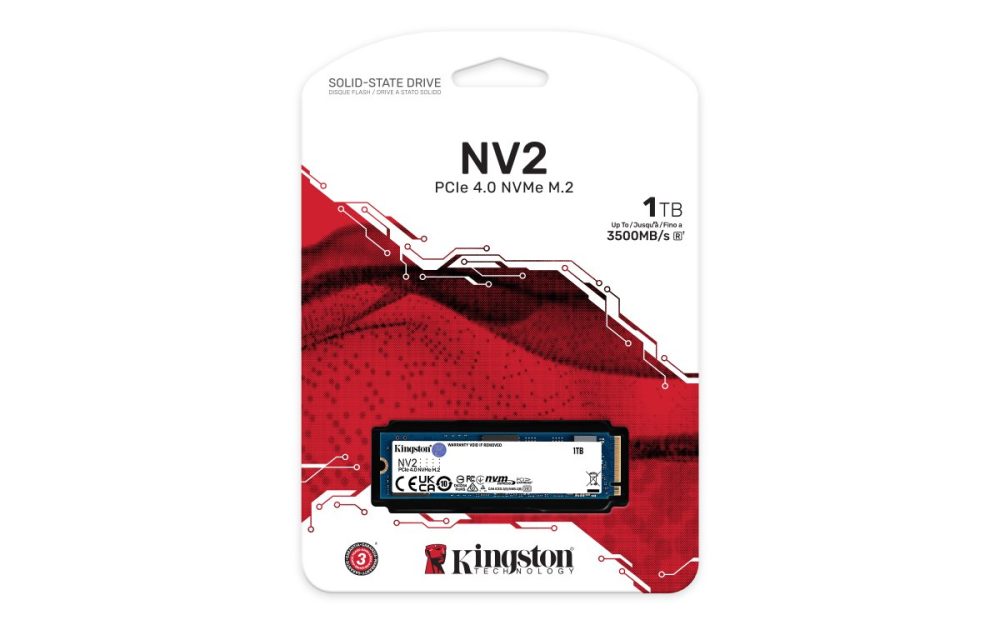 SSD M.2 NVMe PCIe 4 1TB Kingston NV2, Lectura 3500MB/s Escritura 2100MB/s. SNV2S/1000G - imagen 3