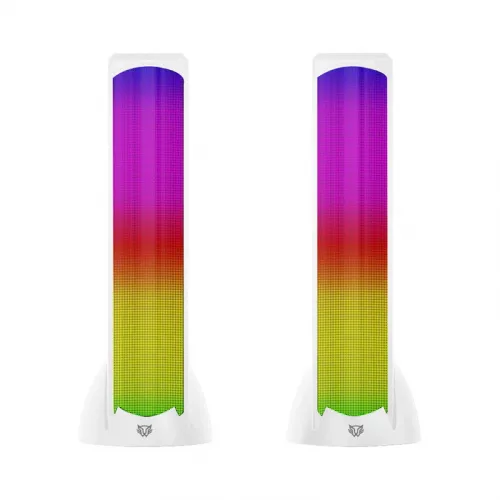 Bocinas Balam Rush Glimm Tower BG575, Alámbrico/Inalámbrico, Bluetooth, 2.0, 10W RMS, Iluminación LED, Color Blanco - imagen 2