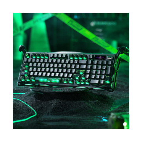 Teclado Mecánico Inalámbrico GravaStar K98 Pro, 98%, Tri-Modo, Hot Swap, Switches UFO, Color Phantom Black, Inglés