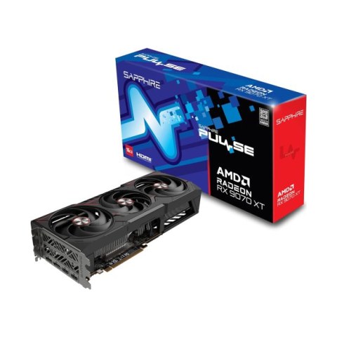 Tarjeta de Video AMD RADEON RX9070XT OC SAPPHIRE PULSE, 16GB GDDR6, 2 DisplayPort + 2 HDMI, Min 750W