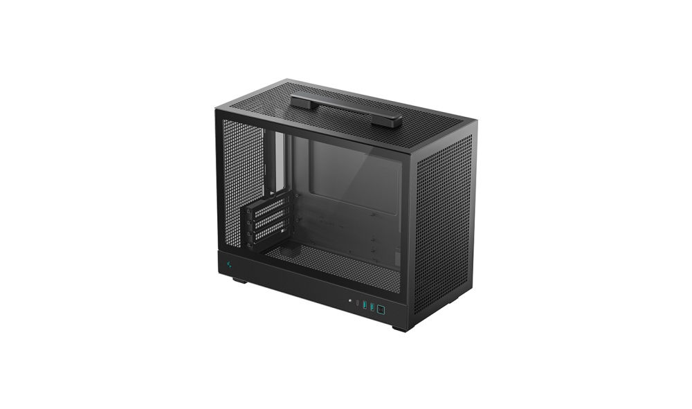 Gabinete Micro-ATX DeepCool CH160 Plus, Sin Ventiladores, Radiador 240mm Max, Color Negro