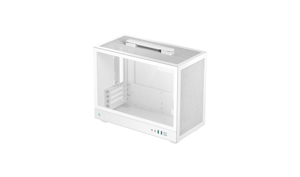 Gabinete Micro-ATX DeepCool CH160 Plus, Sin Ventiladores, Radiador 240mm Max, Color Blanco