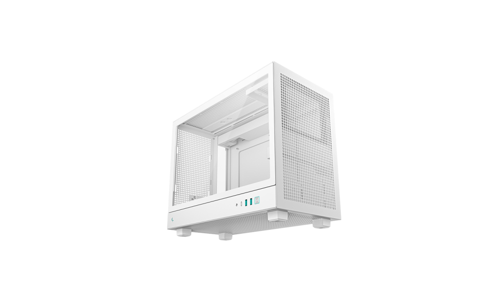 Gabinete Micro-ATX DeepCool CH160 Plus, Sin Ventiladores, Radiador 240mm Max, Color Blanco