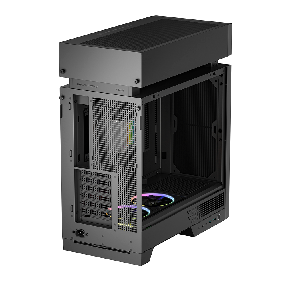Gabinete ATX DeepCool CL6600, Incluye 2 Fans 120mm ARGB, Incluye Radiador 360mm, Color Negro