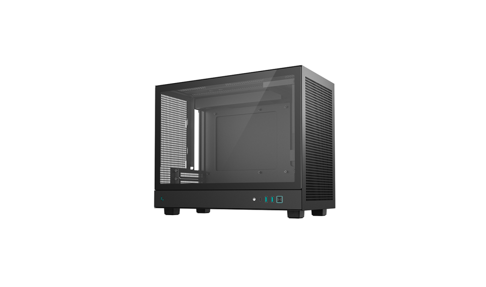 Gabinete Micro-ATX DeepCool CH160 Plus, Sin Ventiladores, Radiador 240mm Max, Color Negro
