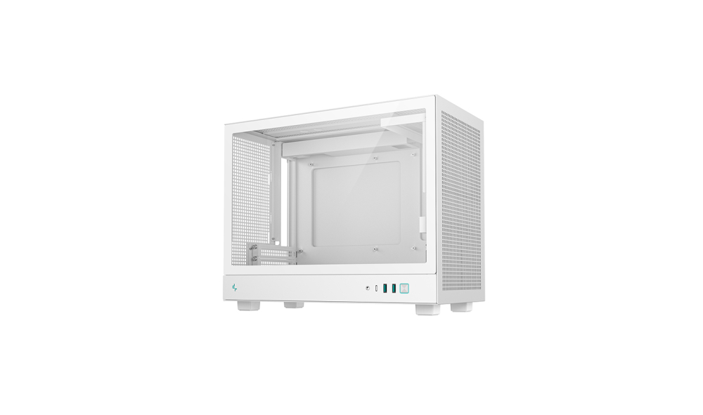 Gabinete Micro-ATX DeepCool CH160 Plus, Sin Ventiladores, Radiador 240mm Max, Color Blanco