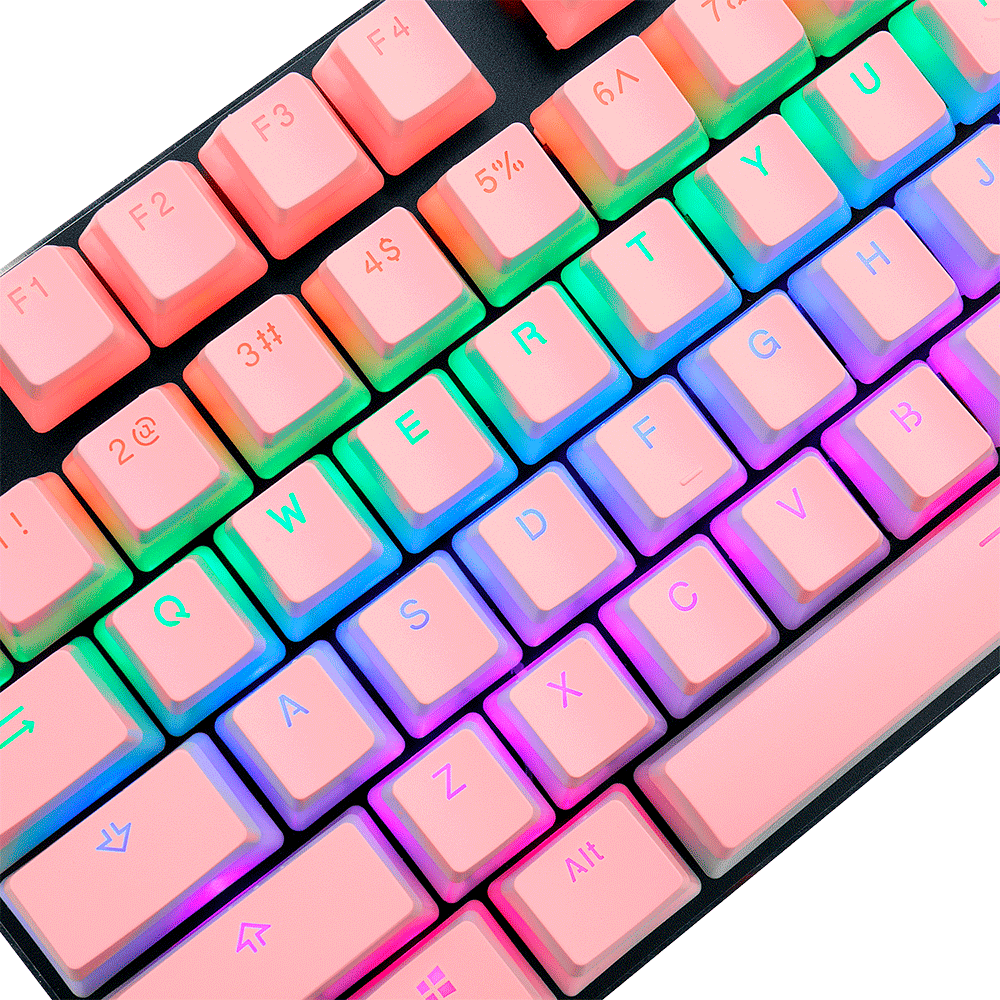 Set de 104 Keycaps RedDragon A130 Rosa en Español