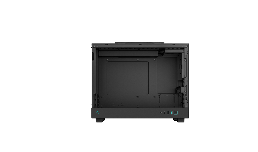 Gabinete Micro-ATX DeepCool CH160 Plus, Sin Ventiladores, Radiador 240mm Max, Color Negro
