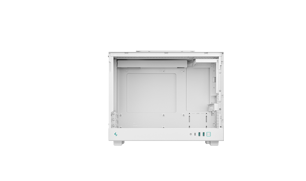 Gabinete Micro-ATX DeepCool CH160 Plus, Sin Ventiladores, Radiador 240mm Max, Color Blanco