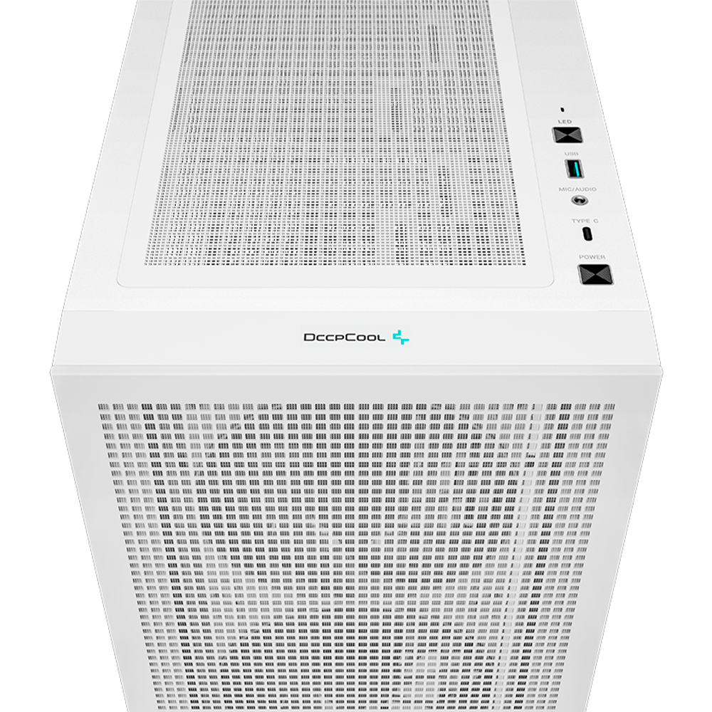 Gabinete ATX DeepCool CH560 WH, Incluye 3 Fans 140mm ARGB + 1 120mm ARGB, Radiador 360mm Max, Color Blanco