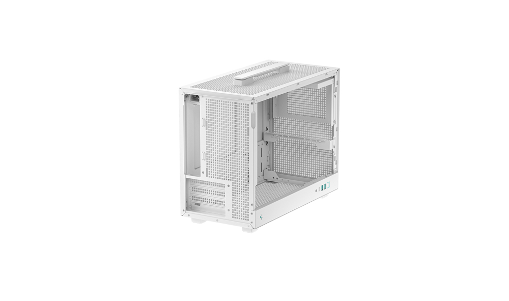Gabinete Micro-ATX DeepCool CH160 Plus, Sin Ventiladores, Radiador 240mm Max, Color Blanco