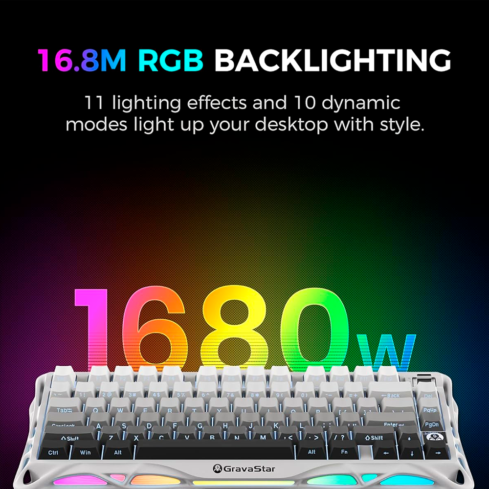 Teclado Gravastar K1 Gradient White