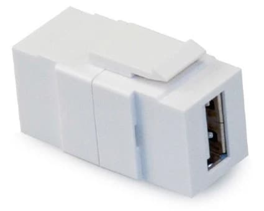 Inserto Quickport Leviton 40835-W, Conector USB-A Hembra, Color Blanco