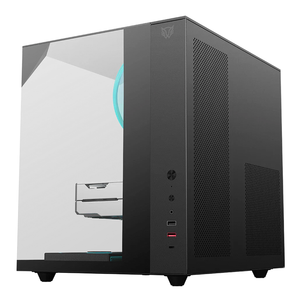 Gabinete ATX Balam Rush Carbono Tank Majestic 6600, Incluye 3 Fans 120mm ARGB, Radiador 240mm Max, Color Negro