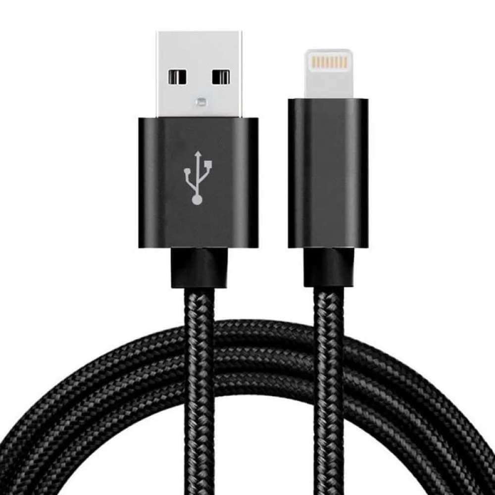 CABLE CARGA RAPIDA USB a LIGHTNING NEGRO