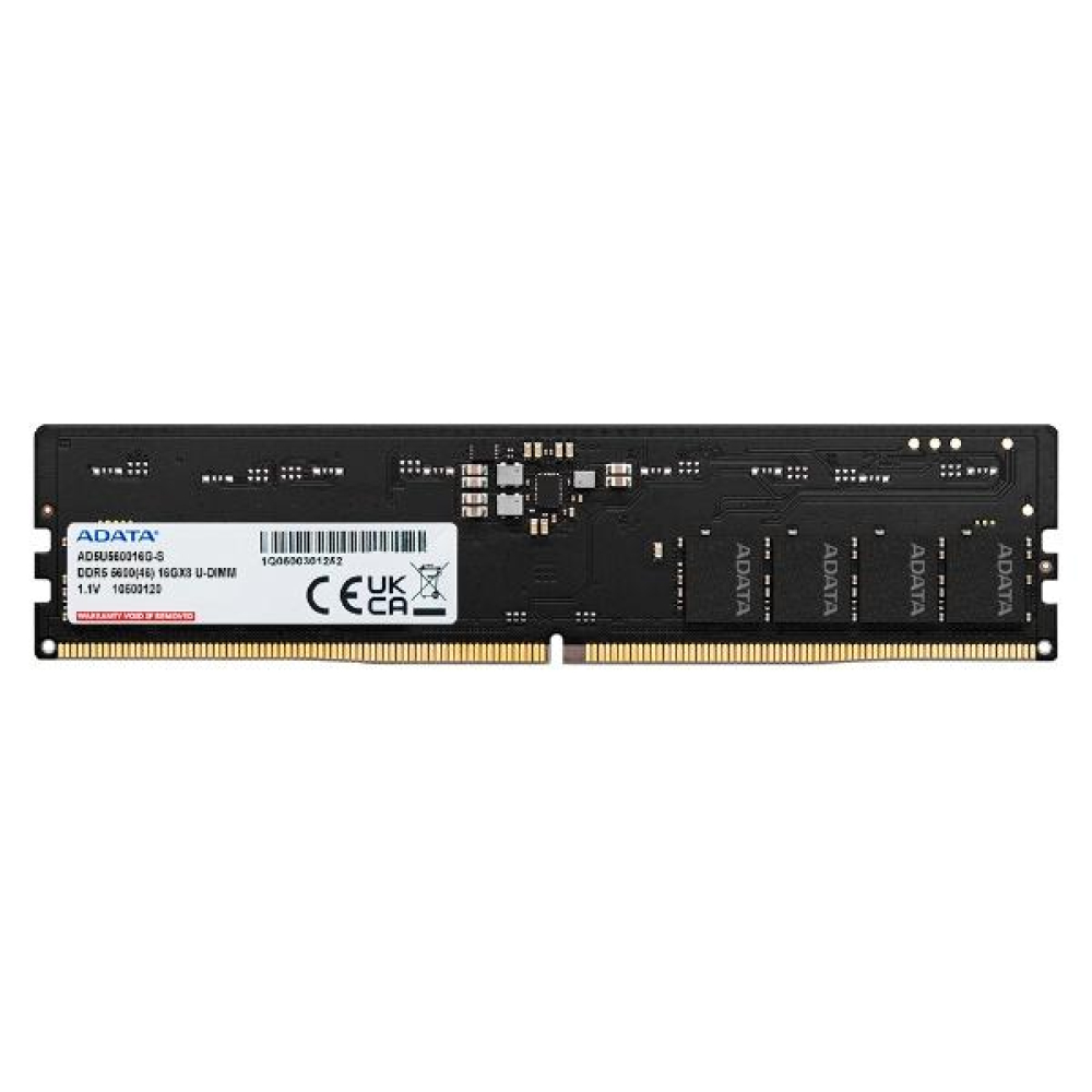 Memoria RAM DDR5 DIMM 8GB 5600MHz CL45, Adata, Color Negro. AD5U56008G-S