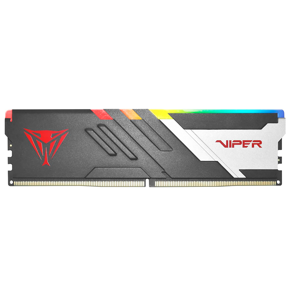 Memoria RAM DDR5 DIMM 32GB 6000MHz CL30 Patriot Viper VENOM RGB, Color Gris. PVVR532G60C30