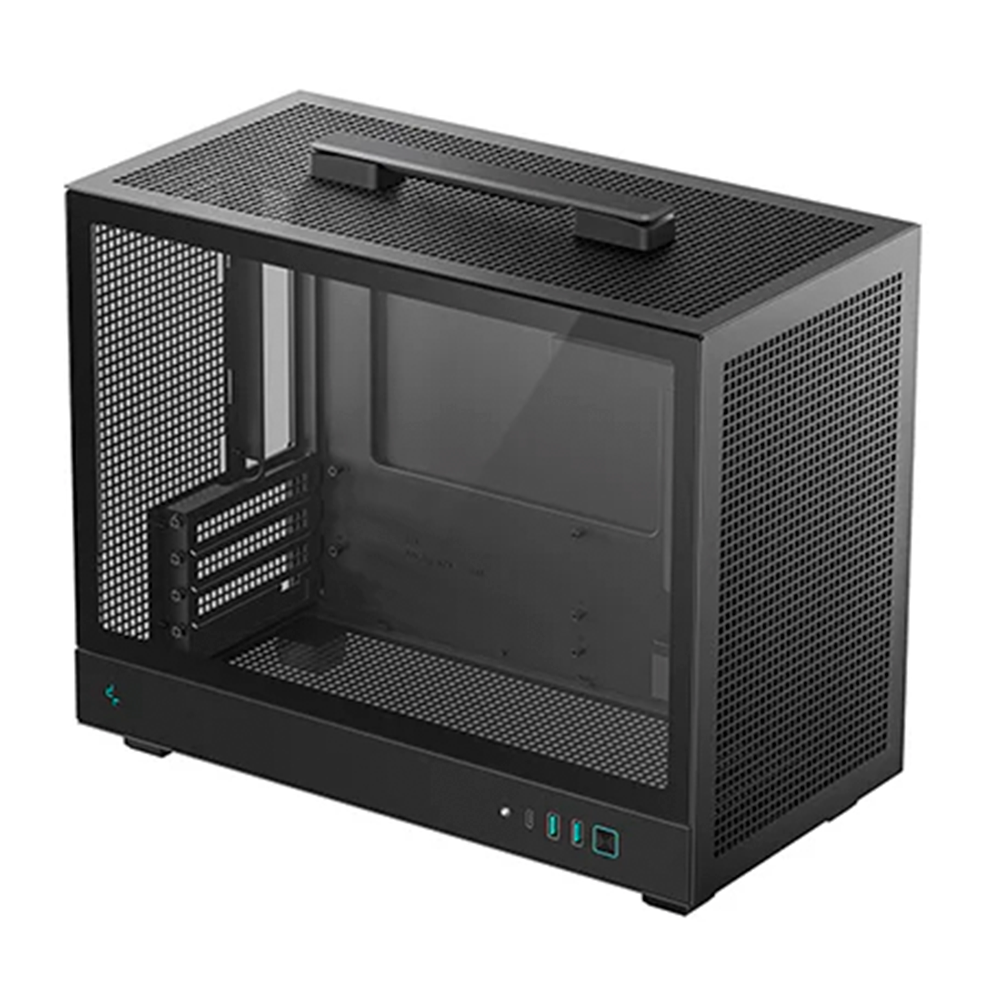 Gabinete Micro-ATX DeepCool CH160 Plus, Sin Ventiladores, Radiador 240mm Max, Color Negro
