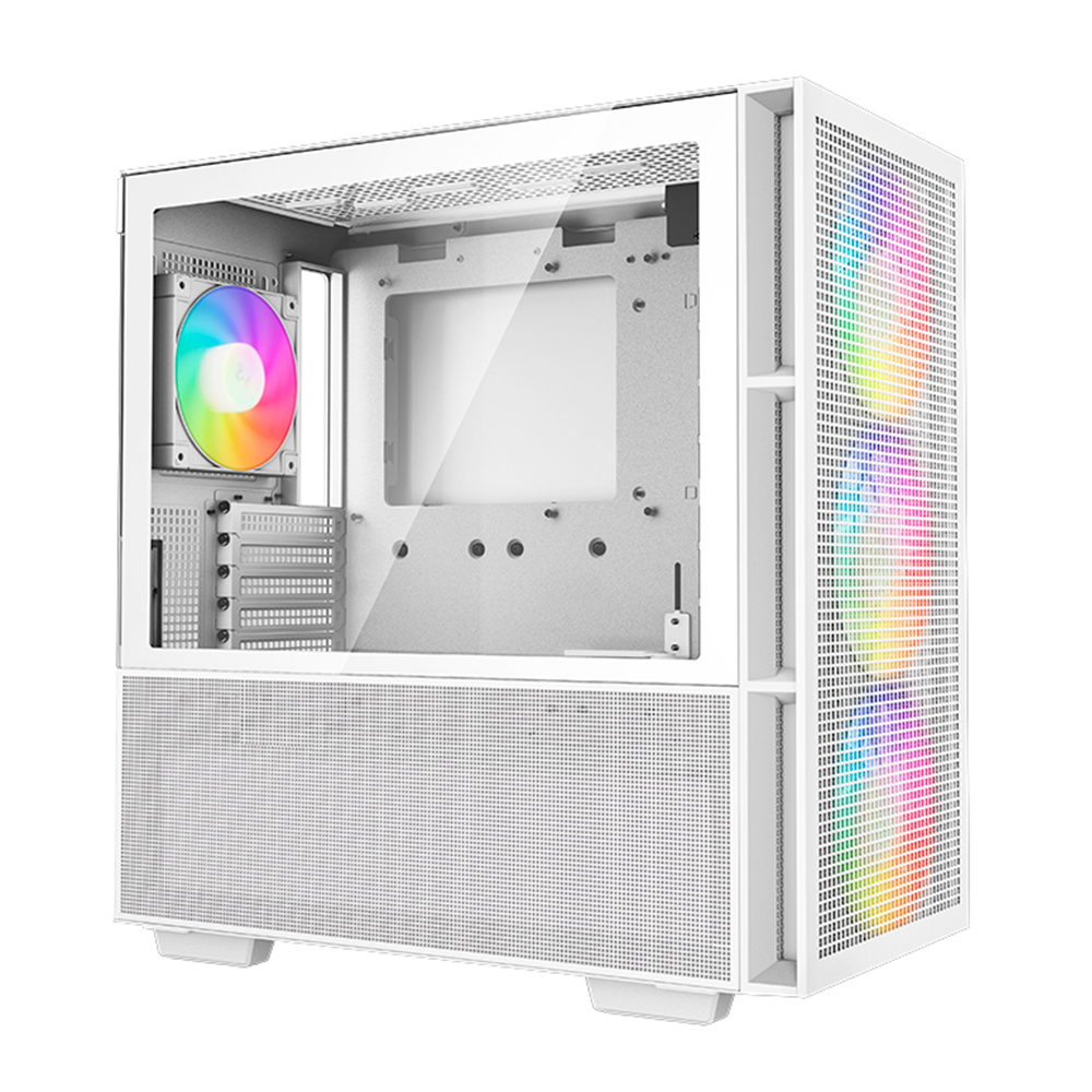 Gabinete ATX DeepCool CH560 WH, Incluye 3 Fans 140mm ARGB + 1 120mm ARGB, Radiador 360mm Max, Color Blanco