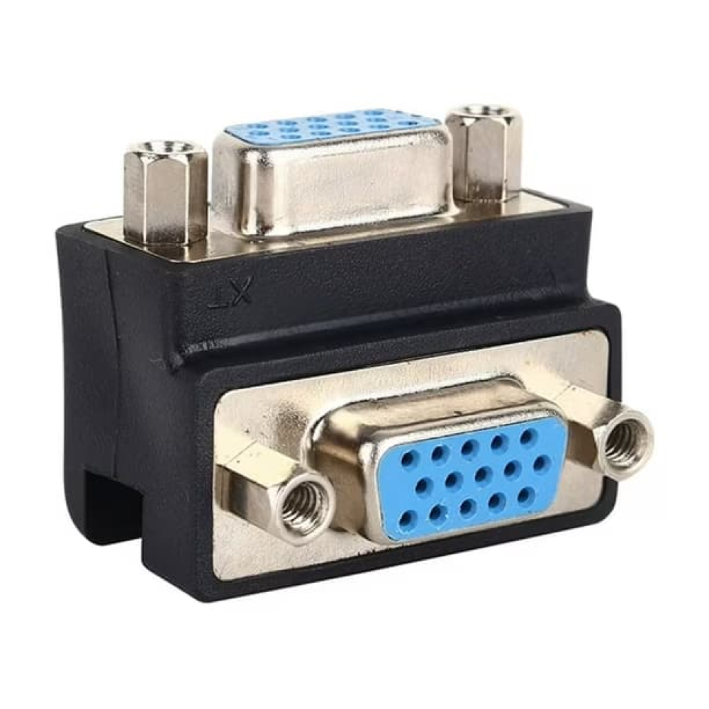 Adaptador Cople VGA a VGA Hembra-Hembra Brobotix 087304, Angulo de 90°