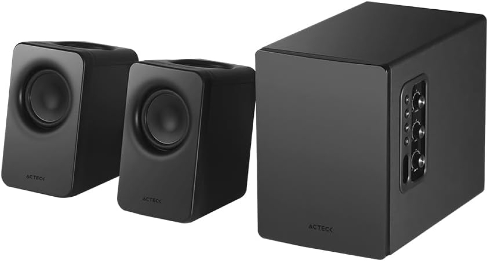 Bocinas con Subwoofer Acteck Dynamic Exact Mini S-PRO BS495, USB 2.0 + 3.5mm + BT 5.3, 60W, Color Negro