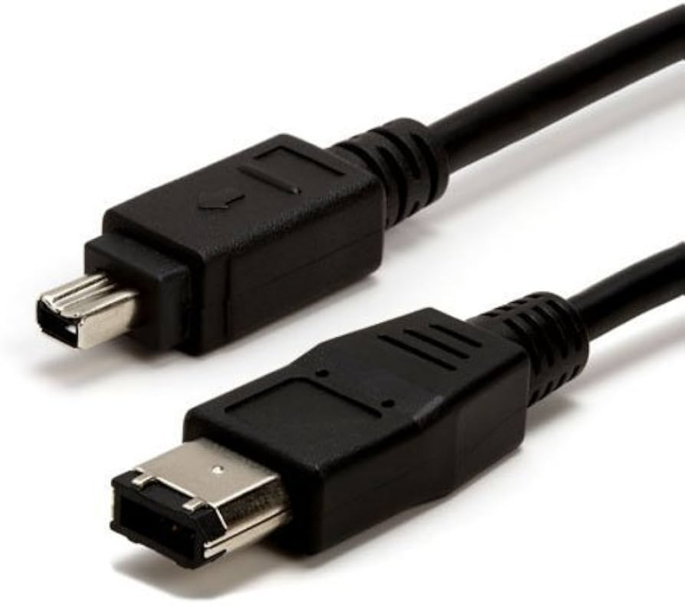 Cable BROBOTIX FireWire 4-p Macho - FireWire 6-p Macho, 3 Metros, Negro