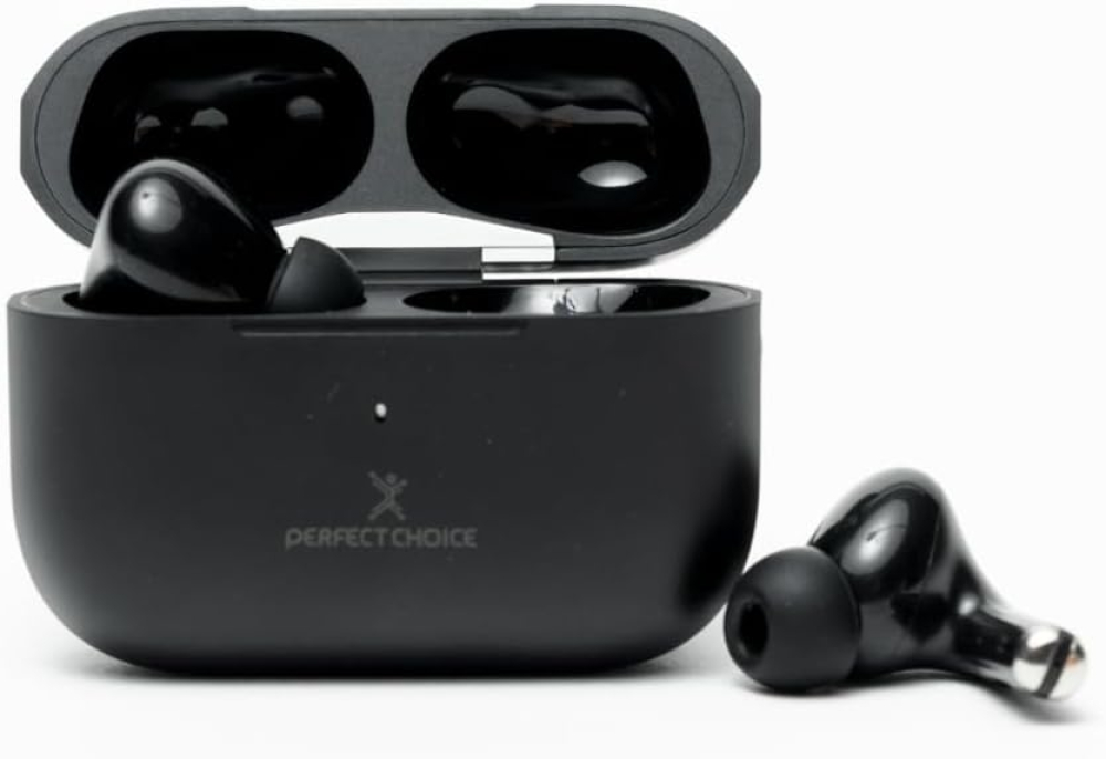 Audifonos Inalámbricos Perfect Choice Nesh, Bluethoot 5.3, Hasta 45Hrs de Bateria, Color Negro