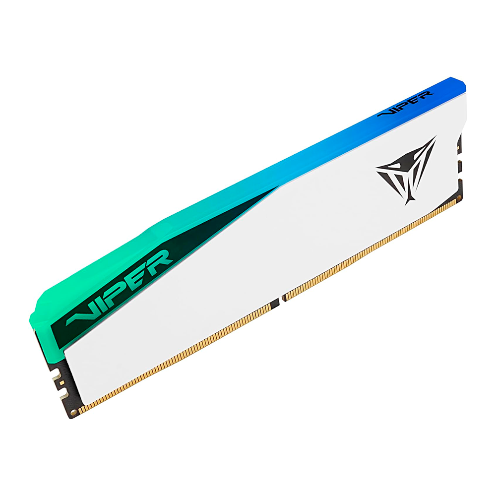 Memoria RAM DDR5 DIMM 32GB 5600MHz CL38 Patriot Viper Elite 5 RGB, Color Blanco. PVER532G56C38W