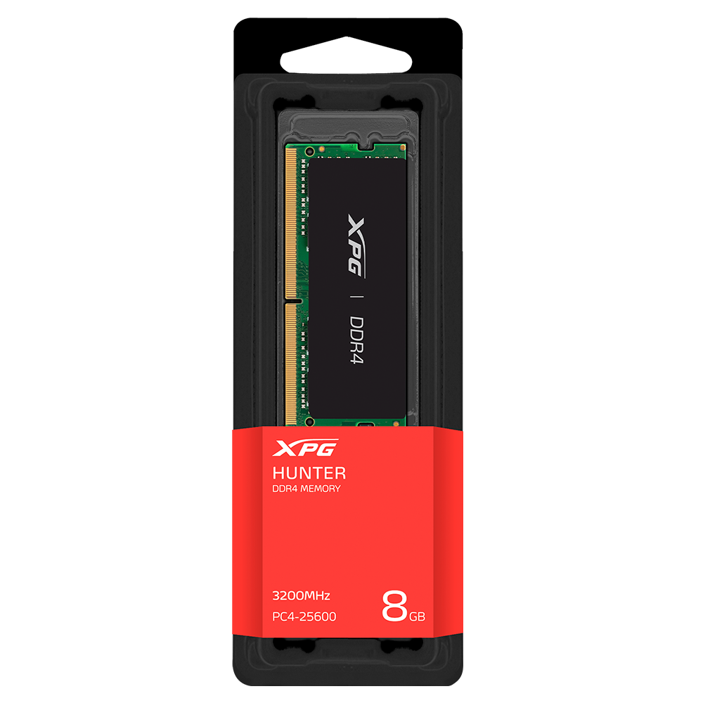 Memoria RAM DDR4 SO-DIMM 8GB 3200MHz CL22, XPG Hunter, Color Negro. AX4S32008G22-SBHN