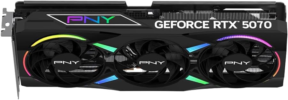 Tarjeta de Video NVIDIA RTX5070 OC PNY ARGB EPIC-X RGB, 12GB GDDR7, 3 DisplayPort + 1 HDMI, Min 650W