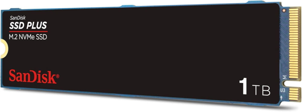 SSD M.2 NVMe PCIe 3 1TB Sandisk SSD PLUS, Lectura 3200MB/s. SDSSDA3N-1T00-G26