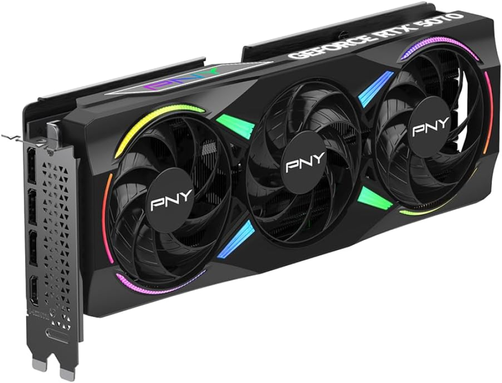 Tarjeta de Video NVIDIA RTX5070 OC PNY ARGB EPIC-X RGB, 12GB GDDR7, 3 DisplayPort + 1 HDMI, Min 650W