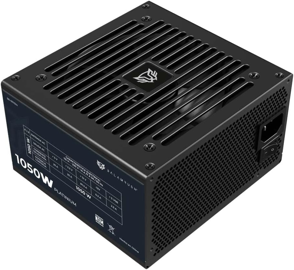 Fuente de Poder 1050W 80+Platinum Balam Rush Magnetar. 1x 24pin, 2x 8pin CPU, 2x 8pin PCIE, 1x 12VHPWR, Color Negro